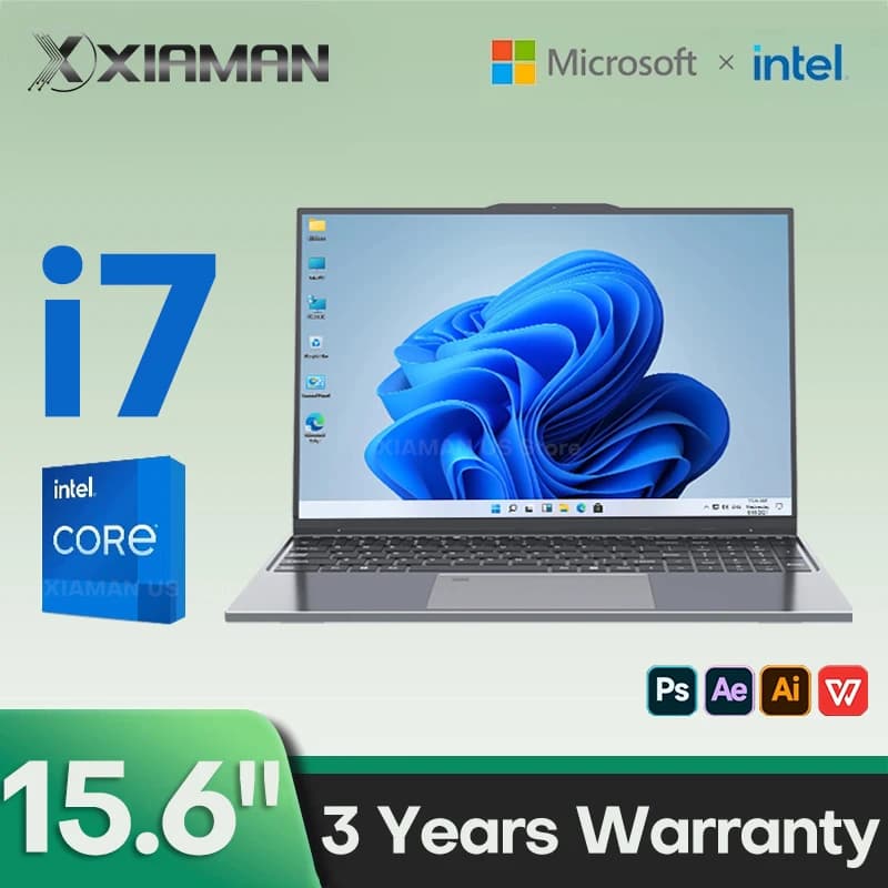 Xiaman 15.6'' Laptop Computer Windows 11 Intel Core I7 6500U 16Gb Ram 1Tb Ssd Laptops Office Study Gaming Notebook Pc Computer