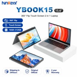 Ninkear YBOOK15 15.6 Inch 2-in-1 Laptop AMD Ryzen 3 3250U 16GB DDR4 RAM 512GB SSD Convertible Notebook 360° Flip Touchscreen FHD Display Radeon Vega 3 Graphics USB-C HDMI WiFi Bluetooth Portable Windows Laptop