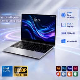 2026 New LENO Intel Core I7-8650U 14.1 "Laptop 5000mAh Windows 11 Pro 3-year Warranty Portable Laptop 1920*1080 HD Office Notebook