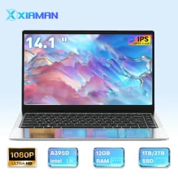 Xiaman 14.1" Intel Atom A3950 Laptop Computer Windows 11 12GB RAM 512GB 1TB 2TB SSD Portable Notebook PC Office Study Laptops