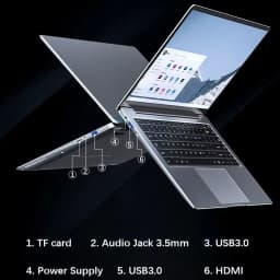 Global New Ultra Slim Laptop 14.1" 16GB RAM Intel N3700 Notebook Gamer 1920*1080 Display Office Study Computer PC Windows 11 Pro