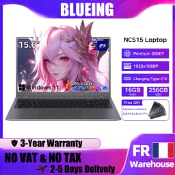 BLUEING 15.6 Laptop Computer Intel Pentium 6500Y (Up to 3.4GHz) Windows 11Pro Laptop IPS 16GB 512GB NVMe SSD Numeric Keyboard WIFI 5