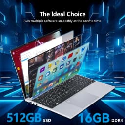 FUCHU 2026 Hotselling Fingerprint Unlock Backlit Keyboard 15.6 Inch Laptop Computer 16GB DDR3 RAM 1TB 2TB SSD Intel I3-6006U Notebook Windows 11 Laptops Office Study Game PC