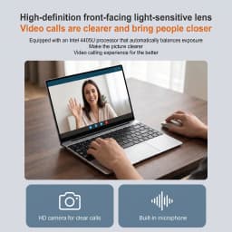 LENO New Ultra Slim Laptop 14.1" 16GB RAM 2TB SSD Intel 4405U Notebook Gamer 1920*1080 Display Office Study Computer PC Windows