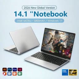 LENO New Ultra Slim Laptop 14.1" 16GB RAM 2TB SSD Intel 4405U Notebook Gamer 1920*1080 Display Office Study Computer PC Windows