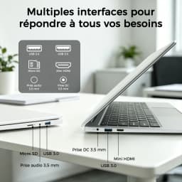 Laptop Laptop 12 GB DDR4 RAM 256 Go SSD Processor Celero N3710 mAh screen IPS ° PC Portable Win 11 Laptop WiFi 5 for Desk studies numeric keypad for home studies and the work laptop with HD screen