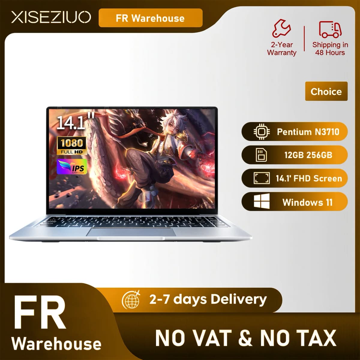 Laptop Laptop 12 GB DDR4 RAM 256 Go SSD Processor Celero N3710 mAh screen IPS ° PC Portable Win 11 Laptop WiFi 5 for Desk studies numeric keypad for home studies and the work laptop with HD screen