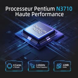 Laptop Laptop 12 GB DDR4 RAM 256 Go SSD Processor Celero N3710 mAh screen IPS ° PC Portable Win 11 Laptop WiFi 5 for Desk studies numeric keypad for home studies and the work laptop with HD screen