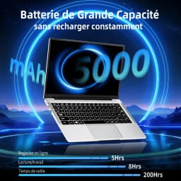 Laptop Laptop 12 GB DDR4 RAM 256 Go SSD Processor Celero N3710 mAh screen IPS ° PC Portable Win 11 Laptop WiFi 5 for Desk studies numeric keypad for home studies and the work laptop with HD screen