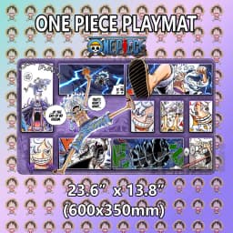 Boardgame- One Piece OPCG Luffy Playmat with Stitched Edges Custom One Piece Mouse Pad Desk Accessories for Gamers Desk Mat