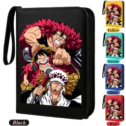 400pcs ONE PIECE Card Album Anime Collectible Book Binder 4 Card Slot Collectible Game Cards Binder Holder Zipper Gifts Toys