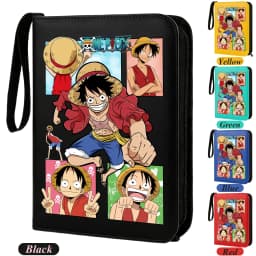 400pcs ONE PIECE Card Album Anime Collectible Book Binder 4 Card Slot Collectible Game Cards Binder Holder Zipper Gifts Toys