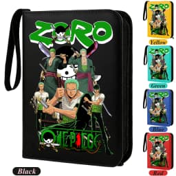 400pcs ONE PIECE Card Album Anime Collectible Book Binder 4 Card Slot Collectible Game Cards Binder Holder Zipper Gifts Toys