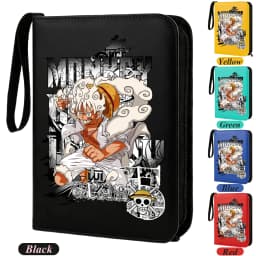 400pcs ONE PIECE Card Album Anime Collectible Book Binder 4 Card Slot Collectible Game Cards Binder Holder Zipper Gifts Toys
