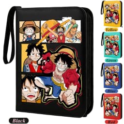 400pcs ONE PIECE Card Album Anime Collectible Book Binder 4 Card Slot Collectible Game Cards Binder Holder Zipper Gifts Toys