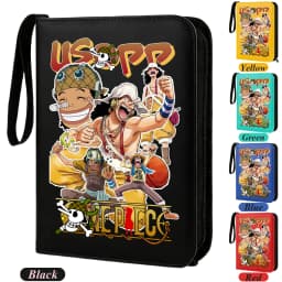 400pcs ONE PIECE Card Album Anime Collectible Book Binder 4 Card Slot Collectible Game Cards Binder Holder Zipper Gifts Toys