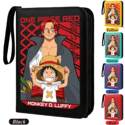 400pcs ONE PIECE Card Album Anime Collectible Book Binder 4 Card Slot Collectible Game Cards Binder Holder Zipper Gifts Toys
