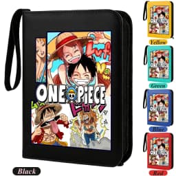 400pcs ONE PIECE Card Album Anime Collectible Book Binder 4 Card Slot Collectible Game Cards Binder Holder Zipper Gifts Toys