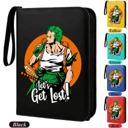 400pcs ONE PIECE Card Album Anime Collectible Book Binder 4 Card Slot Collectible Game Cards Binder Holder Zipper Gifts Toys