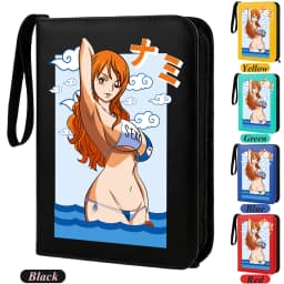 400pcs ONE PIECE Card Album Anime Collectible Book Binder 4 Card Slot Collectible Game Cards Binder Holder Zipper Gifts Toys