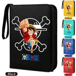 400pcs ONE PIECE Card Album Anime Collectible Book Binder 4 Card Slot Collectible Game Cards Binder Holder Zipper Gifts Toys