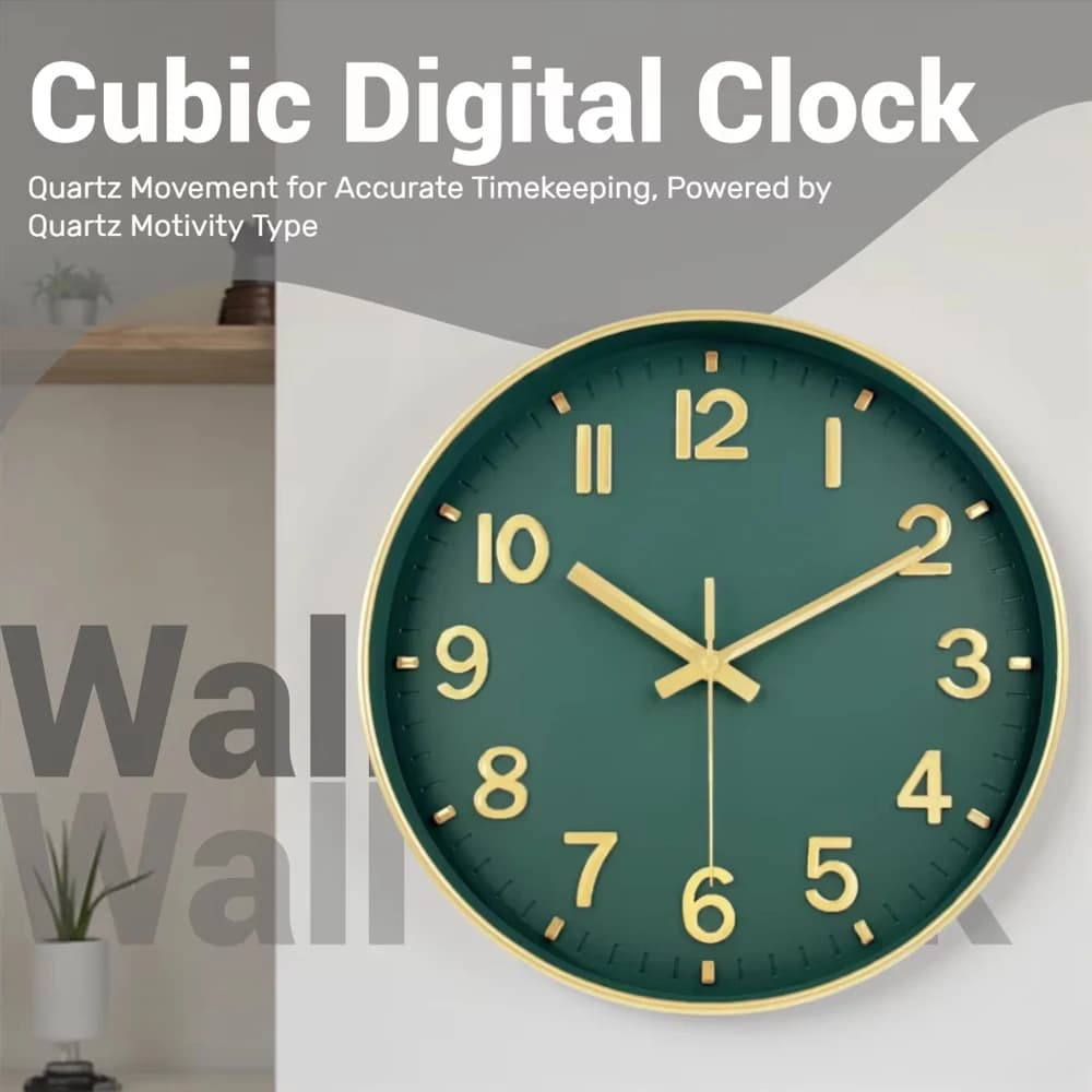 Retro Quartz Wall Clock Modern 3D Cubic Digital Silent Clock Living Room Bedroom Wall Clock Fashion Non Ticking Home Decoration