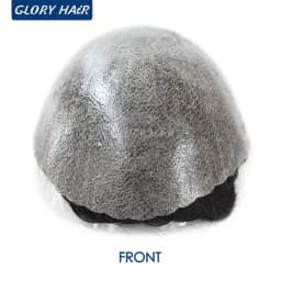 0.12-0.14mm Injected Male Hair Prosthesis Injection Thin Skin Toupee Man Wigs Human Hair Men's Capillary Prothesis For Hair Loss
