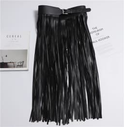 Street Shot Model Style Belt European American Fashion Extra Long Tassel Waistband Women's Waist Seal Leather Cummerbunds Skirt