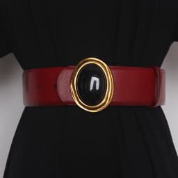 Women's Runway Fashion Double Side Genuine Leather Cummerbunds Female Dress Corsets Waistband Belts Decoration Wide Belt TB1075