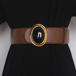 Women's Runway Fashion Double Side Genuine Leather Cummerbunds Female Dress Corsets Waistband Belts Decoration Wide Belt TB1075