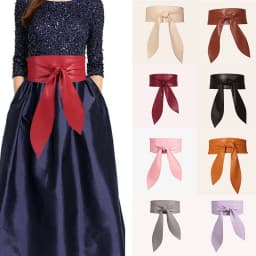 New Women's Bow Wide Belt Fashion Corset Woman Decor Waistband High Quality Solid Color Girdles Ribbon Belts For Dresses YF1011
