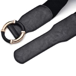 Women's Elastic Belt Corset Women Waist Belts Trend Gold Circle Buckle Waistband High Quality Stretch Wide Black Belt DT072