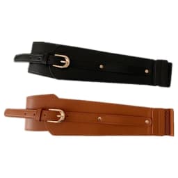 Women High Quality Adjustable Pu Leather Long Waistband Female Vintage Waist Wide Coat Corset Belt Cummerbunds