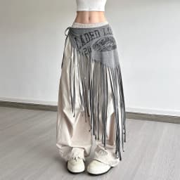 2025 European and American Summer Cross-border New Tassel Simple Letter Slim Fashion Casual Versatile Waist Decoration Women