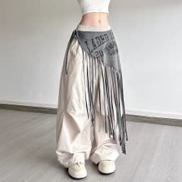 2025 European and American Summer Cross-border New Tassel Simple Letter Slim Fashion Casual Versatile Waist Decoration Women