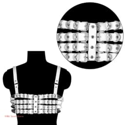 Punk Chest Chain Belt for Women Layered Harness Chest Chain for Dance Prom