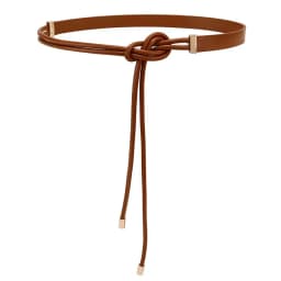 PU Leather Knotted Belt for Women Vintage Thin Waistband Female Fashion Simple Dress Shirt Decorative Girdle Waist Straps