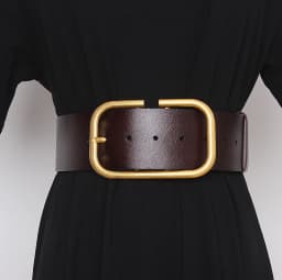 Women's runway fashion genuine leather Cummerbunds female Dress Corsets Waistband Belts decoration wide belt R3109