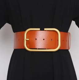Women's runway fashion genuine leather Cummerbunds female Dress Corsets Waistband Belts decoration wide belt R3109