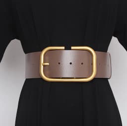 Women's runway fashion genuine leather Cummerbunds female Dress Corsets Waistband Belts decoration wide belt R3109