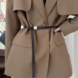 Women Knot Rope Belt PU Leather Thin Long Belts For Female Sweater Coat Decorative Waistband