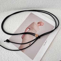 Women Knot Rope Belt PU Leather Thin Long Belts For Female Sweater Coat Decorative Waistband