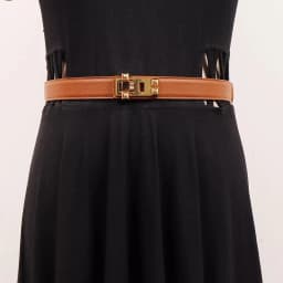 Women's Vintage Gold Buckle Genuine Leather Cummerbunds Female Dress Corsets Waistband Belts Decoration Narrow Belt R467