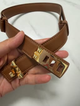 Women's Vintage Gold Buckle Genuine Leather Cummerbunds Female Dress Corsets Waistband Belts Decoration Narrow Belt R467