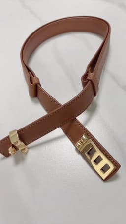 Women's Vintage Gold Buckle Genuine Leather Cummerbunds Female Dress Corsets Waistband Belts Decoration Narrow Belt R467