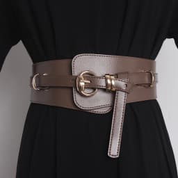 Women's Runway Fashion Genuine Leather Cummerbunds Female Dress Corsets Waistband Belts Decoration Wide Belt TB2034