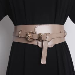 Women's Runway Fashion Genuine Leather Cummerbunds Female Dress Corsets Waistband Belts Decoration Wide Belt TB2034