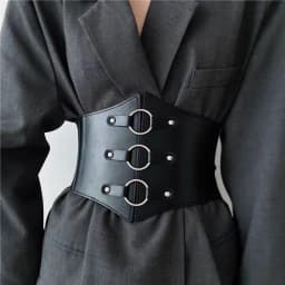 PU Leather Corset Belt, Elastic High-Waisted Girdle for Women, Slimming Body Shaper, Versatile Daily Wear Bustier Bandage