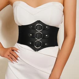 PU Leather Corset Belt, Elastic High-Waisted Girdle for Women, Slimming Body Shaper, Versatile Daily Wear Bustier Bandage