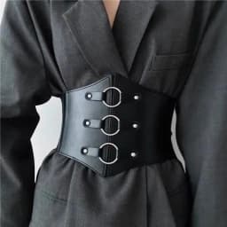 PU Leather Corset Belt, Elastic High-Waisted Girdle for Women, Slimming Body Shaper, Versatile Daily Wear Bustier Bandage